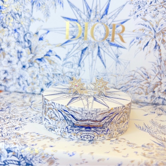 DIOR “Star Light, Star Bright” Gold Plated Pierced Earrings by Christian Dior - Picture 5 of 16
